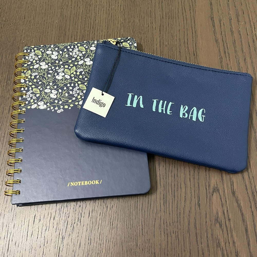 (NWT) A5 Spiral Notebook and Zippered Pouch “In The Bag”